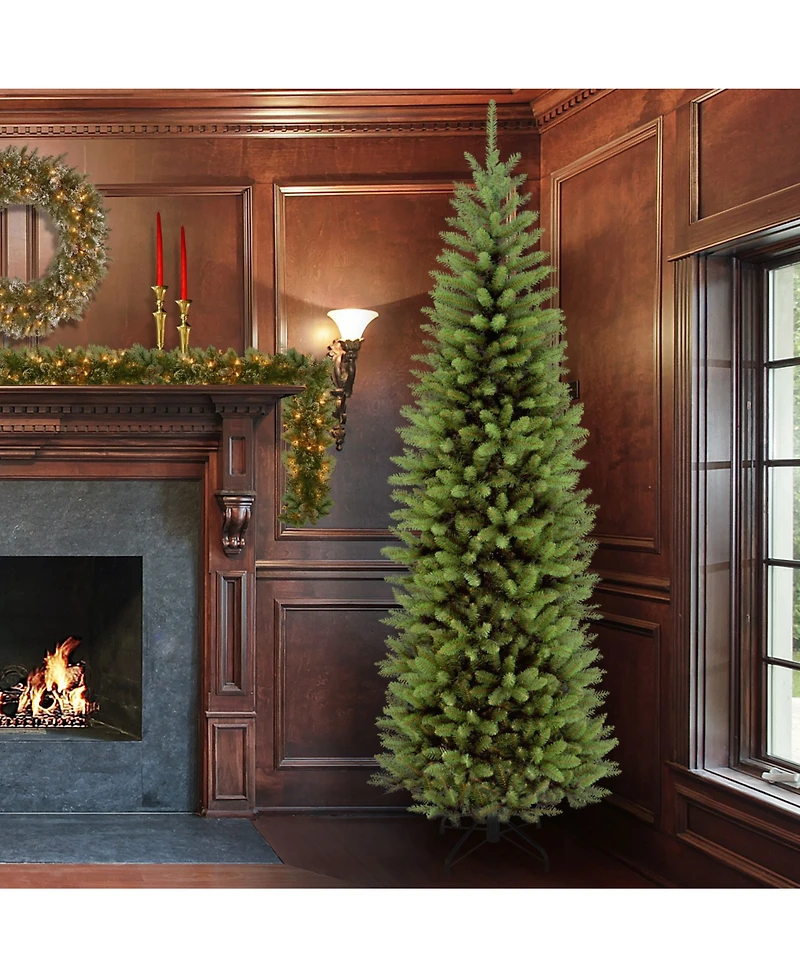 National Tree 7.5' Kingswood Fir Hinged Pencil Tree