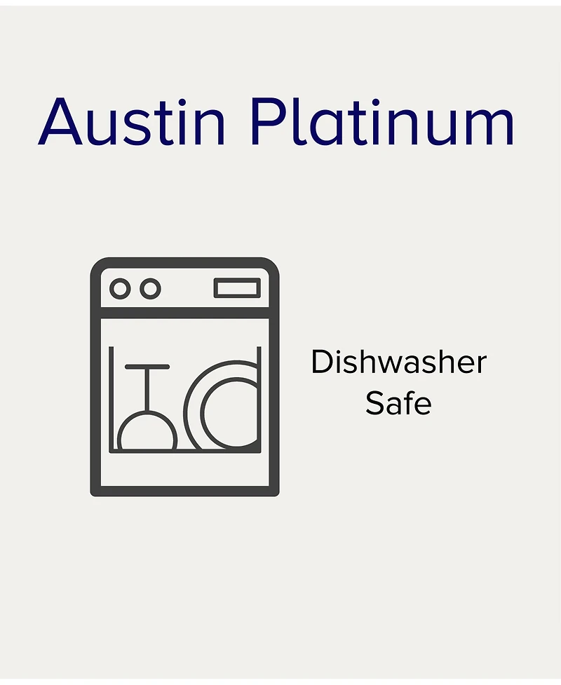 Austin Platinum 50-Piece Dinnerware Set, Service for 8