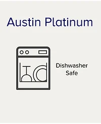 Austin Platinum 50-Piece Dinnerware Set, Service for 8