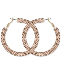 Guess Pressed Stone Sparkle 2" Hoop