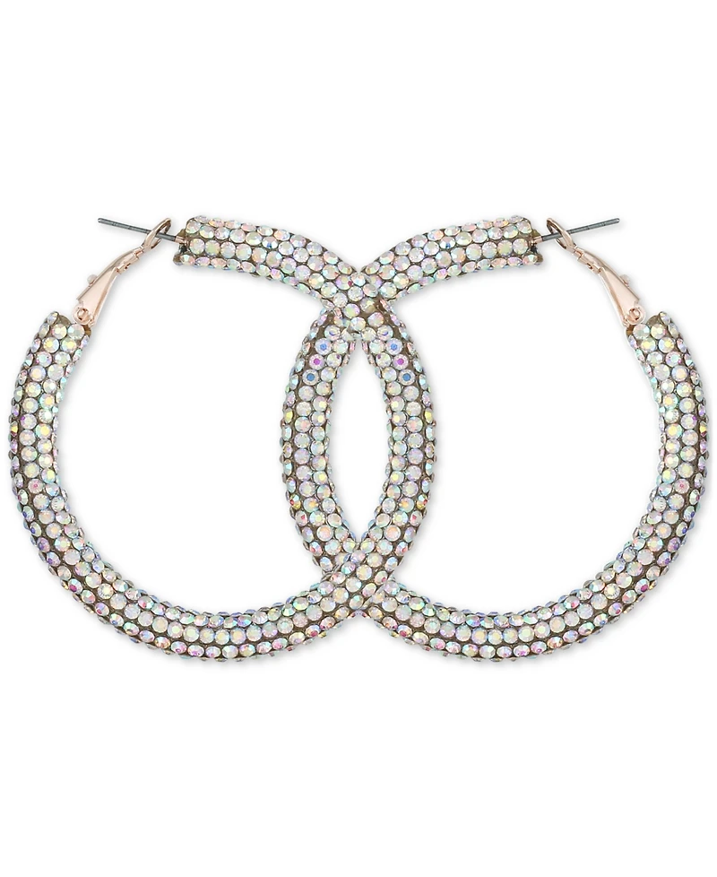 Guess Pressed Stone Sparkle 2" Hoop