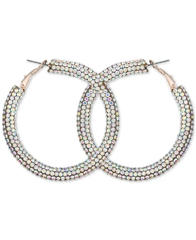 Guess Pressed Stone Sparkle 2" Hoop