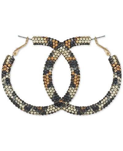 Guess Pressed Stone Sparkle 2" Hoop