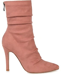 Journee Collection Women's Markie Rouched Stiletto Dress Booties
