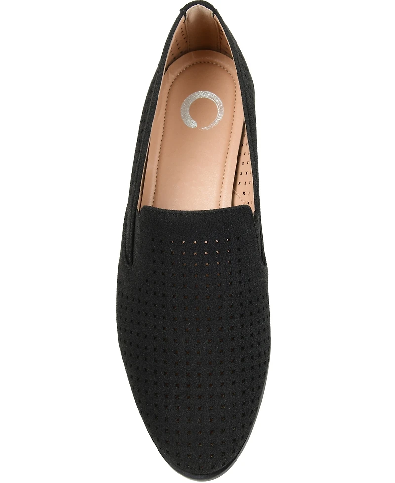 Journee Collection Women's Lucie Perforated Slip On Loafers