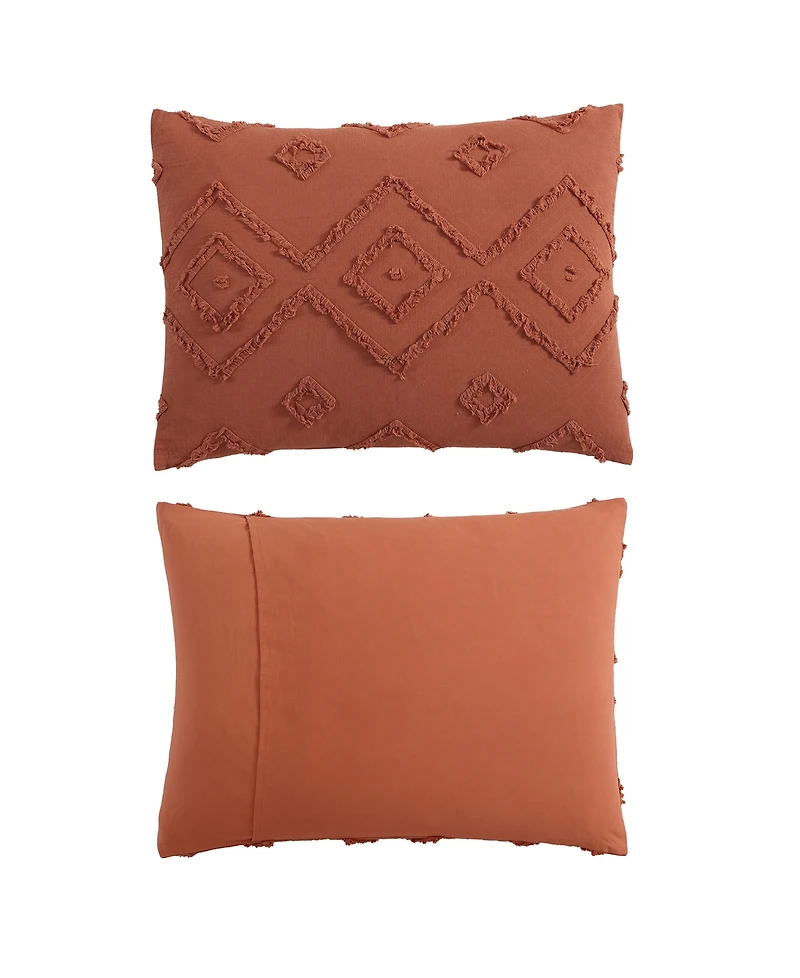 Swift Home Astonishing Rukai Clip Jacquard Gauze 5 Piece Comforter Set, Full/Queen