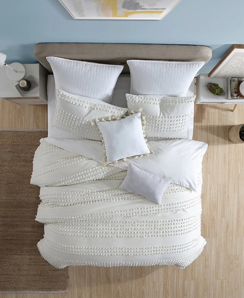 Swift Home Magnificent Marilla Dot 5 Piece Comforter Set, Full/Queen