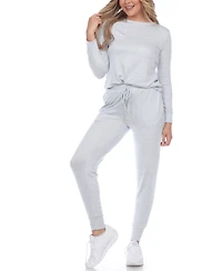 White Mark Women's 2pc Loungewear Set
