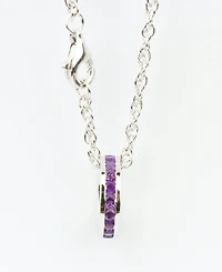 Semi Precious Birthstone Charm with 18" Chain in Sterling Silver