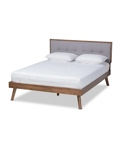 Alke Mid-Century Modern Queen Size Platform Bed