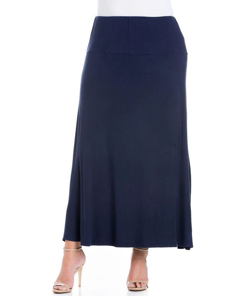 24seven Comfort Apparel Plus Maxi Skirt