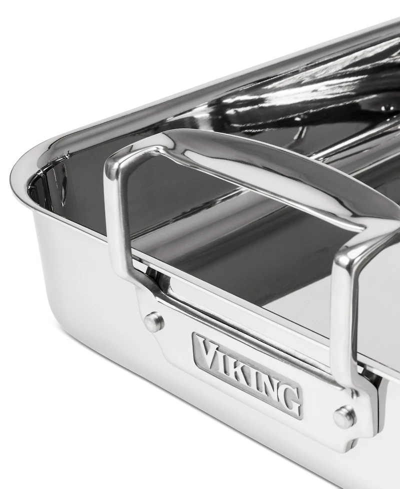 Viking 3-Ply Stainless Steel Roasting Pan with Nonstick Rack