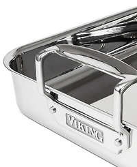Viking 3-Ply Stainless Steel Roasting Pan with Nonstick Rack