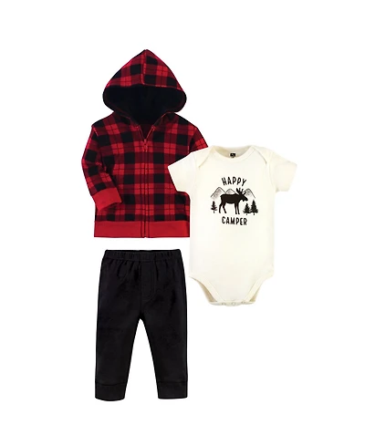 Hudson Baby Baby Boys Hudson Cotton Outfit Assortment Hoodie, Bodysuit, or Tee & Coordinating Pants