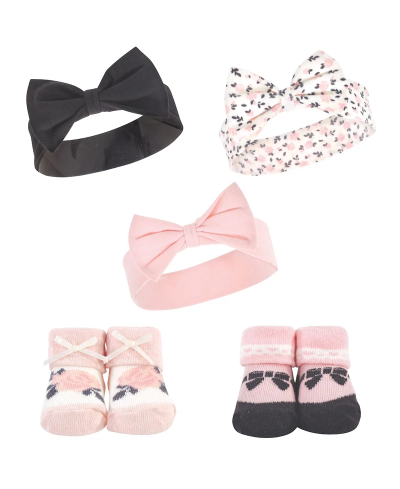 Hudson Baby Girls Headband and Socks Set