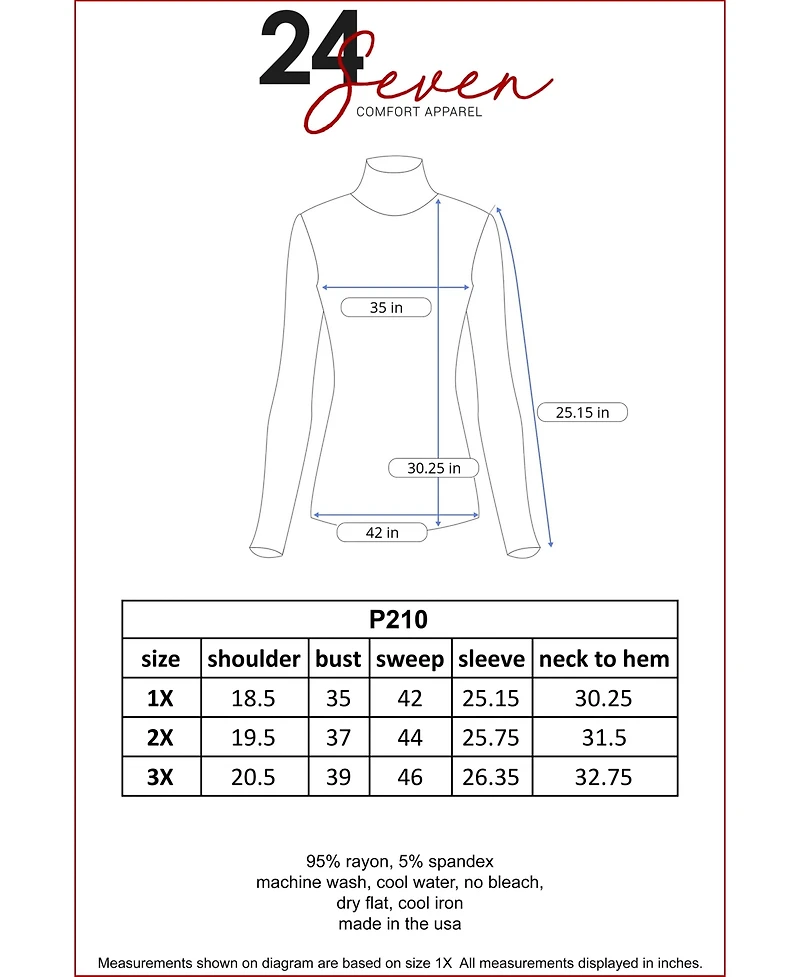 Women's Plus Classic Turtleneck Top