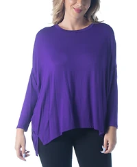 Women's Plus Size Oversized Long Sleeves Dolman Top