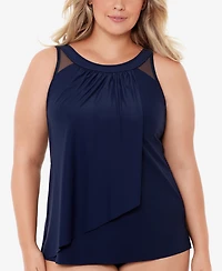 Miraclesuit Plus Illusionists Ursula Underwire Tankini Top