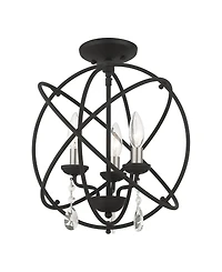 Aria 3 Lights Convertible Chandelier or Semi Flush