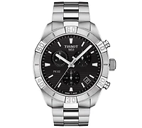 Tissot Men's Swiss Chronograph Pr 100 Sport Stainless Steel Bracelet Watch 44mm