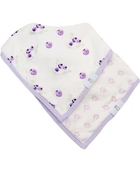 GooseWaddle Slice Slice Baby And Pizza 2 Pack Muslin & Terry Cloth Bib Set