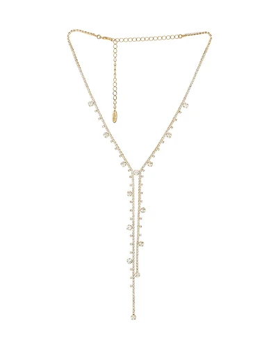 Elegant Crystal Drop Chain Lariat Necklace
