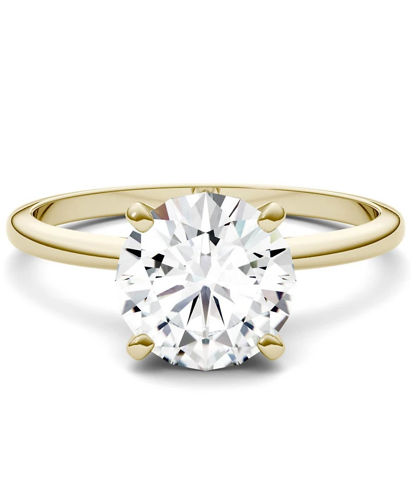 Charles & Colvard Moissanite Solitaire Ring (1 ct. t.w. Dew) 14k White Gold