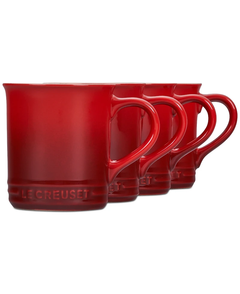 Le Creuset 14 oz. Stoneware Set of Four Coffee Mugs