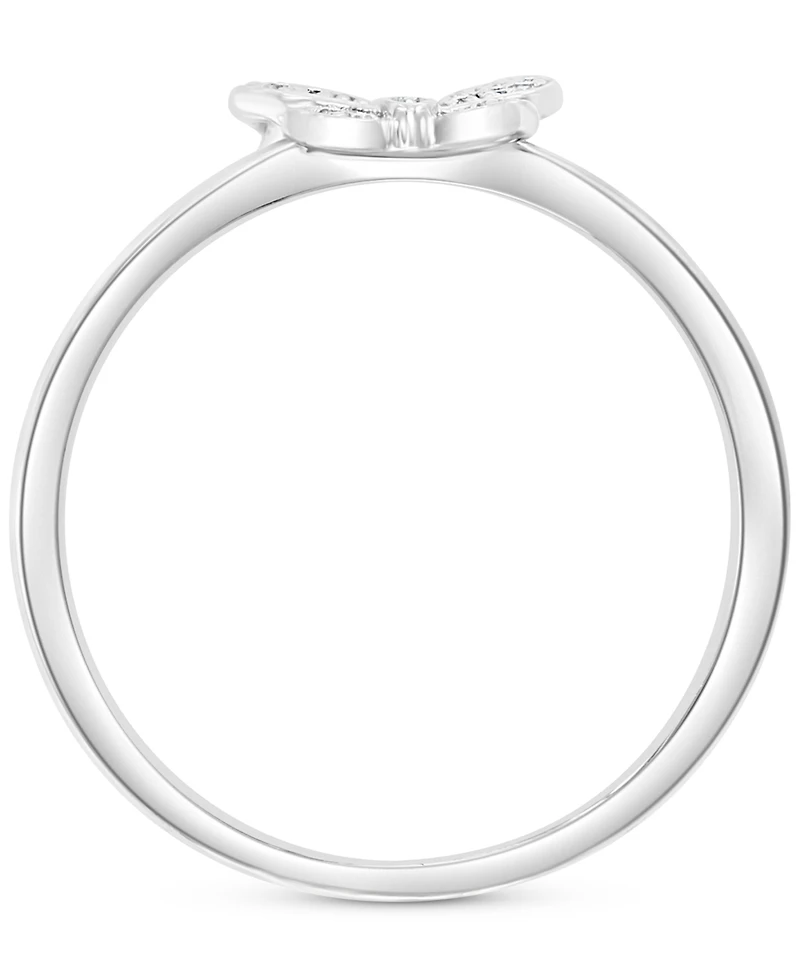 Effy Diamond Butterfly Ring (1/10 ct. t.w.) in Sterling Silver or 14k Gold-Plated Sterling Silver