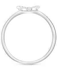 Effy Diamond Butterfly Ring (1/10 ct. t.w.) in Sterling Silver or 14k Gold-Plated Sterling Silver