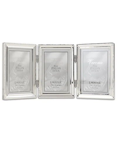 Metal Triple Picture Frame with Inner Beading, 3.5" x 5"
