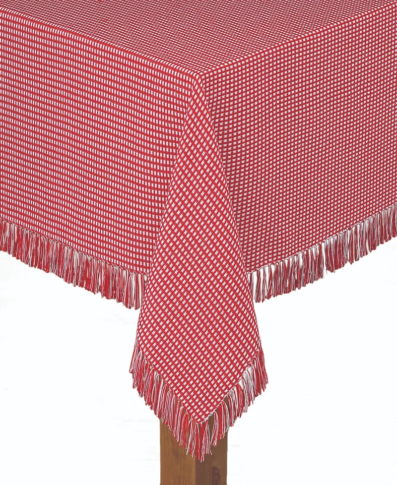 Lintex Homespun Red 100% Cotton Tablecloth 60"X102"