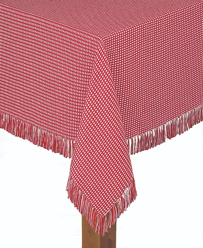Lintex Homespun Red 100% Cotton Tablecloth 60"X102"