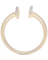 Wrapped Diamond Bar Cuff Ring (1/10 ct. t.w.) 14k Gold, Created for Macy's