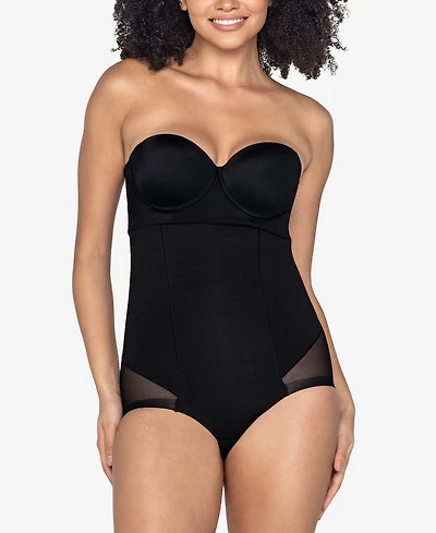 Leonisa Women's Extra High-Waisted Sheer Bottom Sculpting Shaper Bodysuit