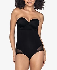 Leonisa Women's Extra High-Waisted Sheer Bottom Sculpting Shaper Bodysuit