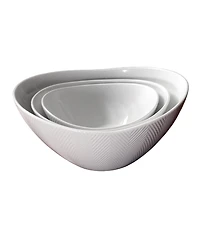 Euro Ceramica Highlands Nesting Serving Bowls, Set of 3