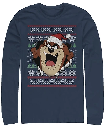 Men's Looney Tunes Taz Ugly Long Sleeve T-shirt