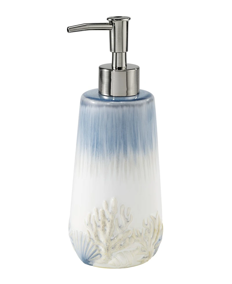 Avanti Abstract Coastal Seashells & Coral Ceramic Soap/Lotion Dispenser