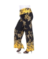 White Mark Plus Floral Paisley Printed Palazzo Pants
