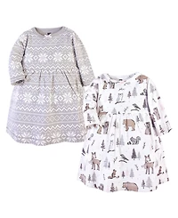 Hudson Baby Girls 2Pk Long Sleeve Dress