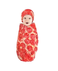 Hudson Baby Unisex Plush Food Burrito or Pizza Blanket and Cap