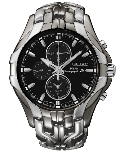 Seiko Men's Chronograph Solar Excelsior Two-Tone Stainless Steel Bracelet Watch 43mm SSC139