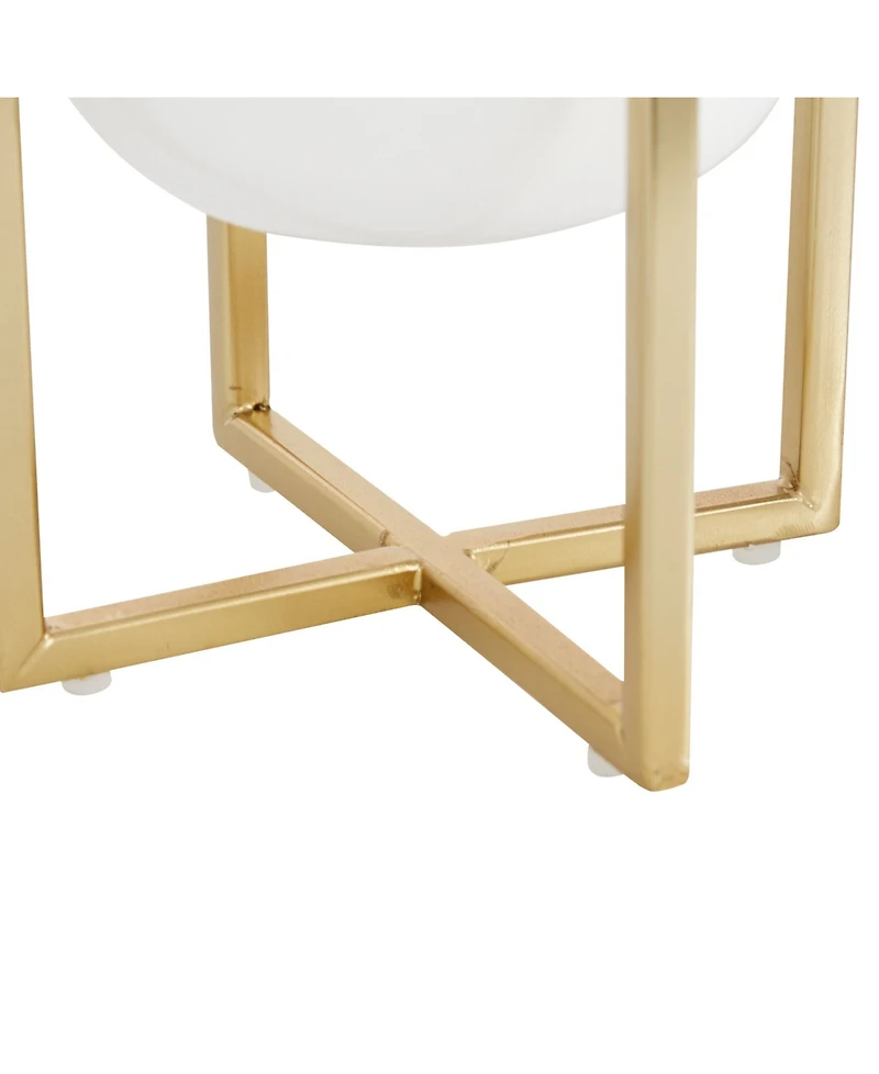 CosmoLiving by Cosmopolitan Contemporary Planters with Stand, Set of 2