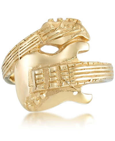 Andrew Charles by Andy Hilfiger Men's Guitar Ring Yellow Ion-Plated Stainless Steel