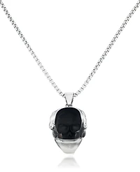 Andrew Charles by Andy Hilfiger Men's Skull 24" Pendant Necklace in Stainless Steel
