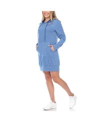 White Mark Women's Hoodie Sweatshirt Dress