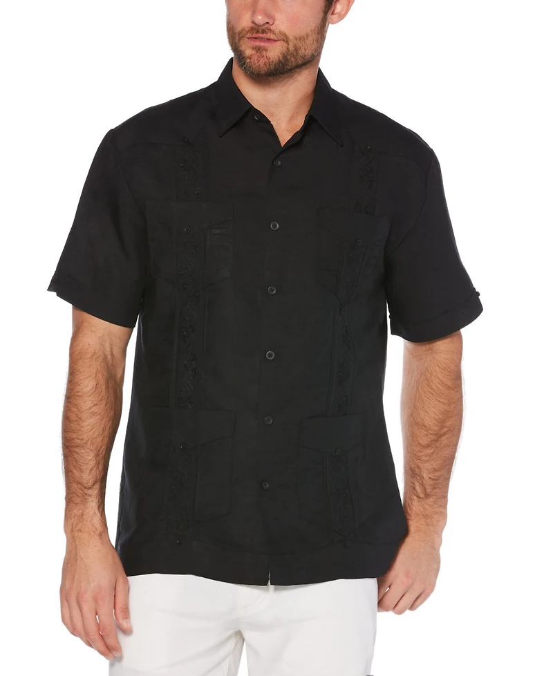 Cubavera Short-Sleeve Embroidered Guayabera Shirt