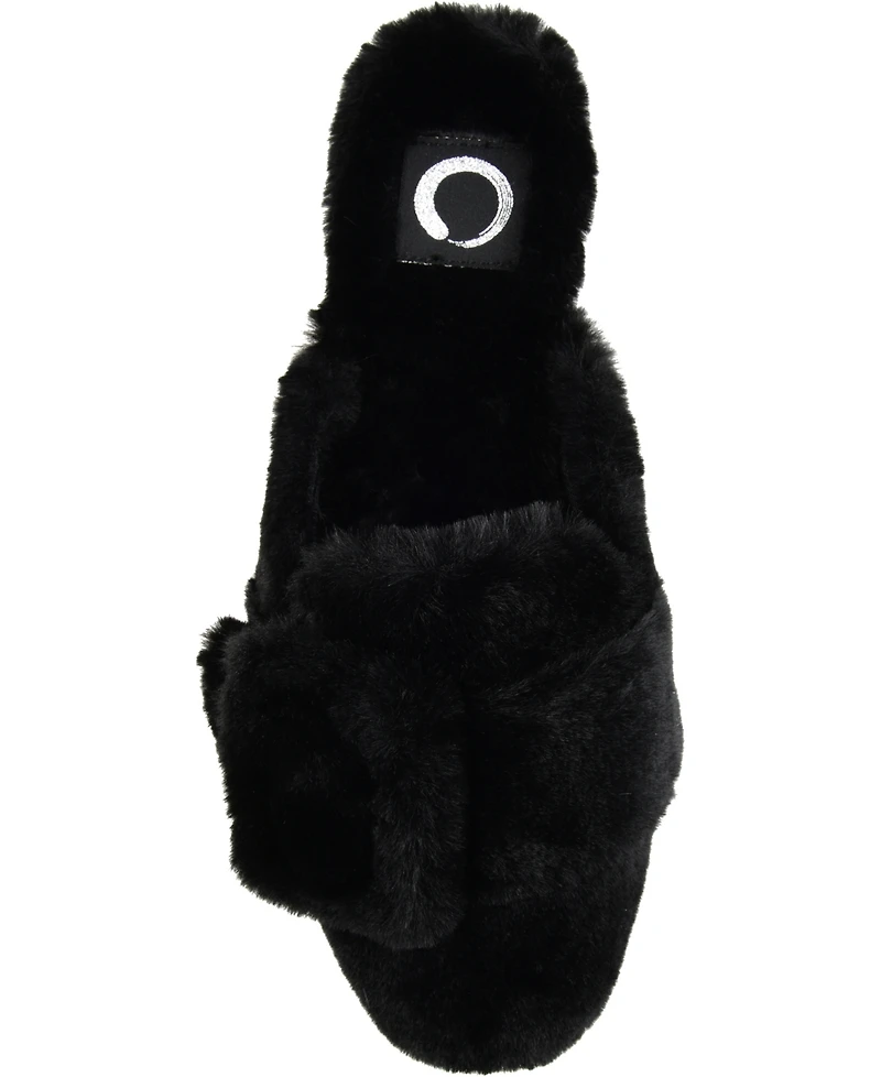 Journee Collection Women's Faux Fur Eara Slipper