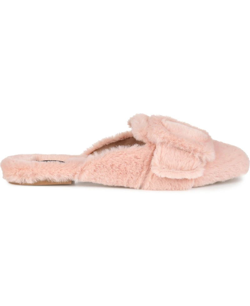 Journee Collection Women's Faux Fur Eara Slipper